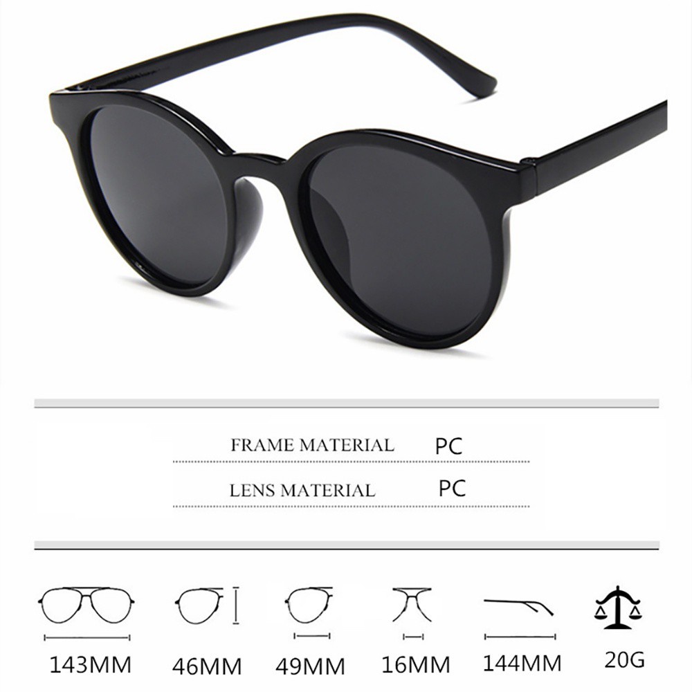Kính Mát Gọng Tròn Chống Tia Uv Uv400 Phong Cách Cổ Điển Thời Trang Mùa Hè Cho Nữ