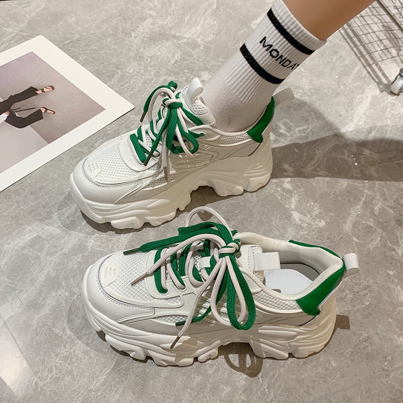 Giày thể thao nữ 7cm thoáng khí dây màu Kiểu dáng hàn quốc Zotac