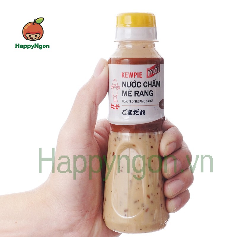 [CHÍNH HÃNG] Nước chấm sốt mè rang Kewpie chai 180ml - Món ngon hơn với sốt mè rang