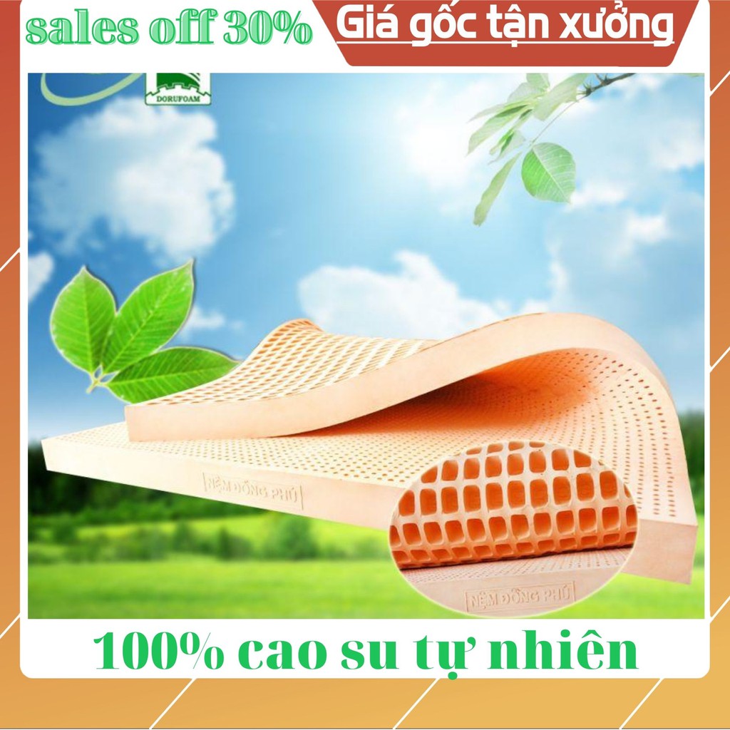 Nệm cao su thiên nhiên 100%  Đồng Phú + tặng 2 gối cao su