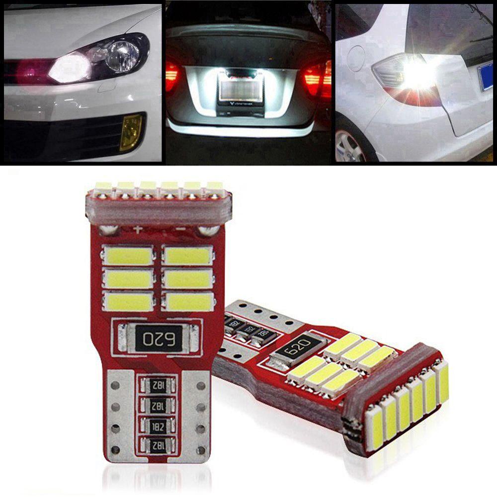 Set 2 Đèn LED 4014 18SMD COB Ánh Sáng Trắng Siêu Sáng Gắn Biển Số Xe Ô Tô