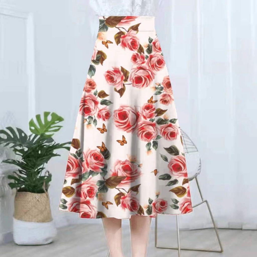 Chân Váy Chữ A Dáng Dài In Họa Tiết Thời Trang Cho Nữ