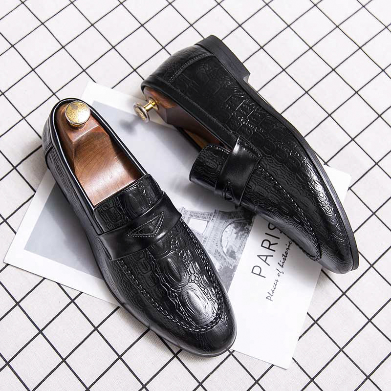 Fashion Men Formal Office Slip On Gommino Shoes Business Handsome Smart Moccasin