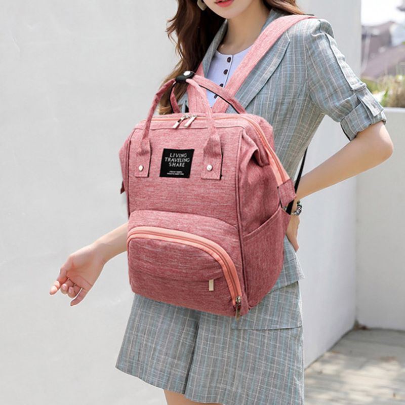 Ba Lô Đựng Tã Lót Sức Chứa Lớn Thiết Kế Đơn Giản Tiện Dụng Mang Theo Du Lịch Cho Mẹ