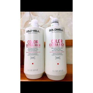 Cặp dầu gội xã giữ màu tóc nhuộm cao cấp Goldwell Dualsenses Color Brilliance 1000ml x2