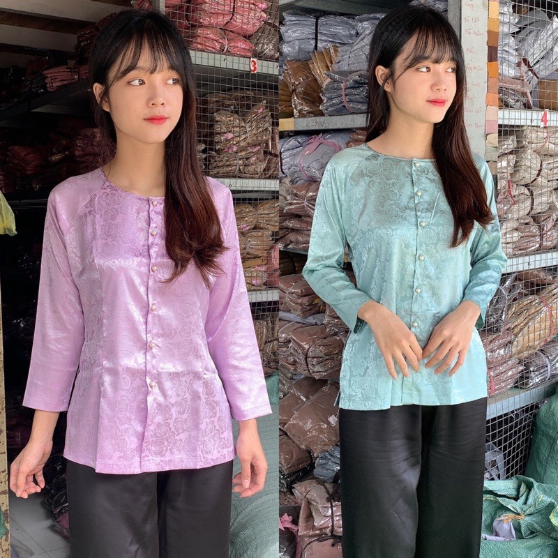 Đồ Lam Đi Chùa # Bà Ba Gấm Cao Cấp