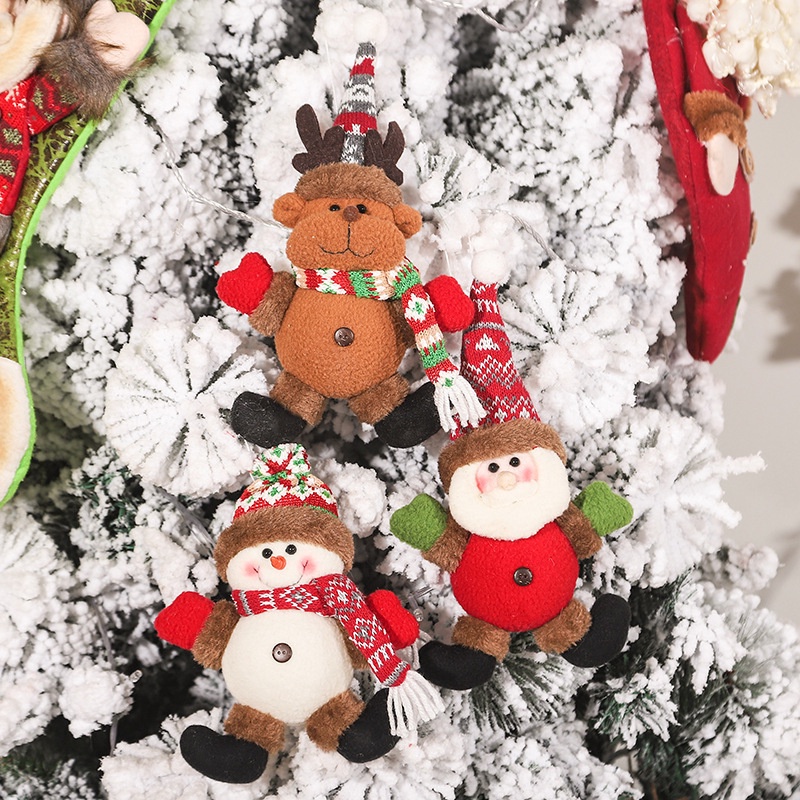 Búp Bê Người Tuyết / Ông Già Noel / Tuần Lộc Có Đèn LED Phát Sáng Trang Trí Cây Thông Giáng Sinh Năm Mới