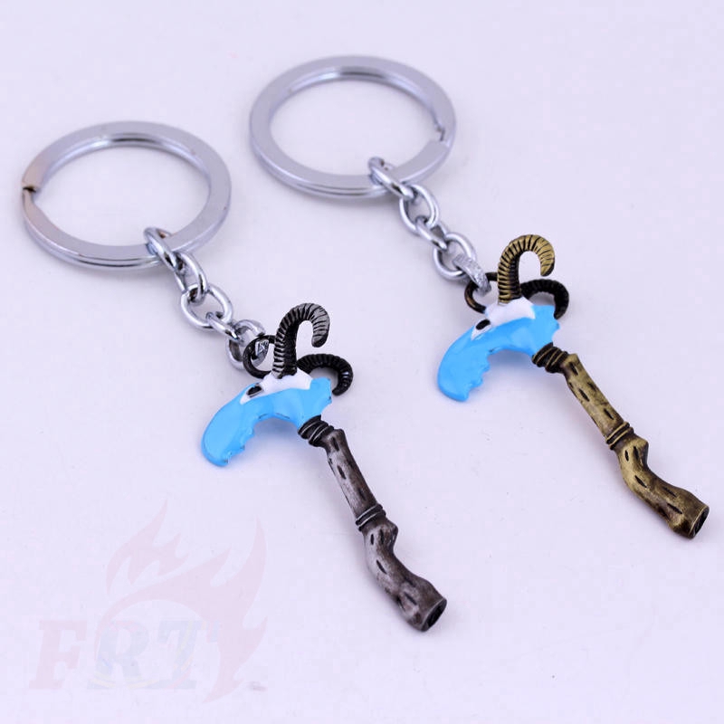 Móc khóa ❉DOTA 2 Keychain❉Games Weapon Guinsoo's Scythe of Vyse Pendants Keychain KeyRing