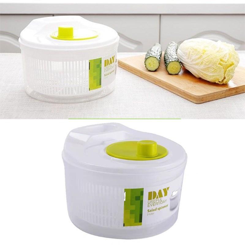 HO Manual Lettuce Leaf Vegetable Dehydrator Salad Spinner Strainer Drain Filter Cleaner Multifunctional Squeezer Basket