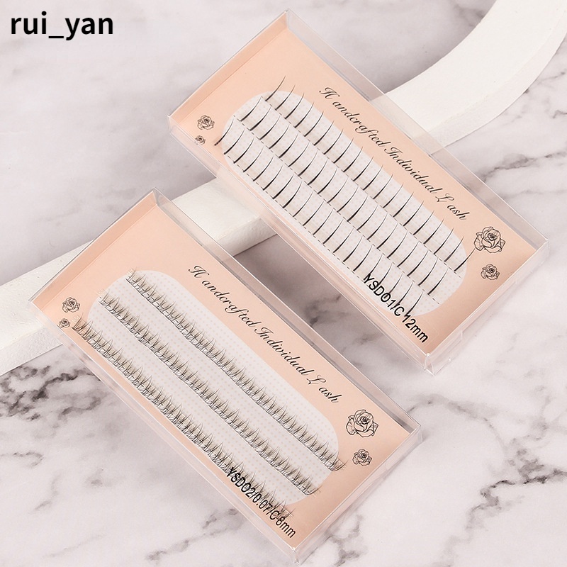 Net red fish tail fairy hair single cluster three rows grafted hair natural simulation planting single false eyelashes 2022