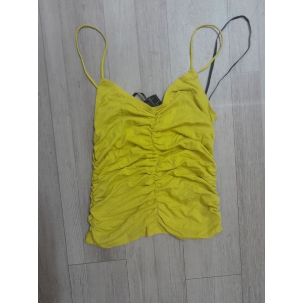 Áo crop top cami ruched hai dây nhún ngực f21 VNXK croptop sexy forever 21 xuất khẩu dư xịn