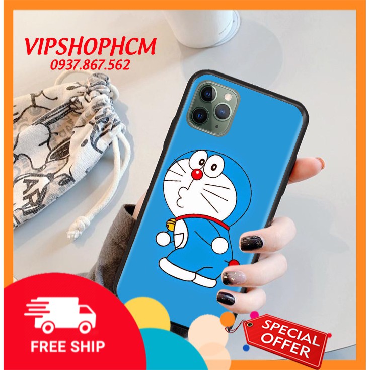 Ốp lưng iPhone X / XS / 7 Plus / 8 Plus / 8 Hình Doremon Nhảy Múa - viền Silicon dẻo