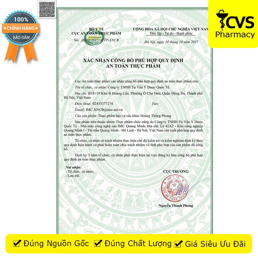 Hoàng Thống Phong 60 Viên – Viên uống dành cho người bị gout (gút) - cvspharmacy