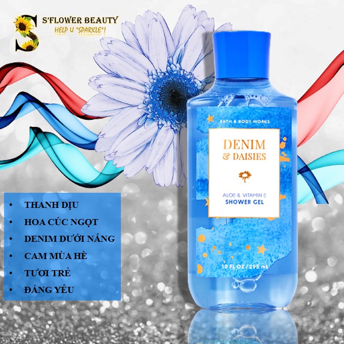 Gel Tắm Nước Hoa Bath &amp; Body Works Shower Gel - Firecracker POP | Bonfire Bash | Denim &amp; Daisies