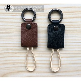 Dây sạc móc chìa khoá da bò