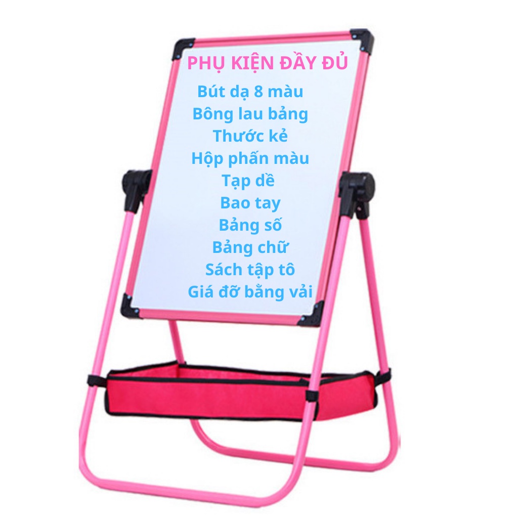 Bảng vẽ cho bé có 2 mặt xanh và trắng flipchart,nâng hạ chiều cao,giúp bé thông minh hơn trong học tập [ĐẦY ĐỦ PHỤ KIỆN]