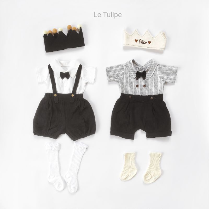 Set đồ hoàng tử cho bé đi tiệc, chụp hình thôi nôi phong cách Hàn Quốc [ẢNH THẬT]