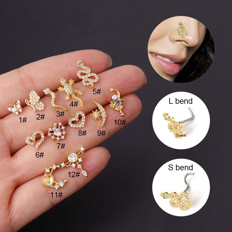 Khuyên mũi nhiều kiểu dáng sang trọng thời trang 20g
