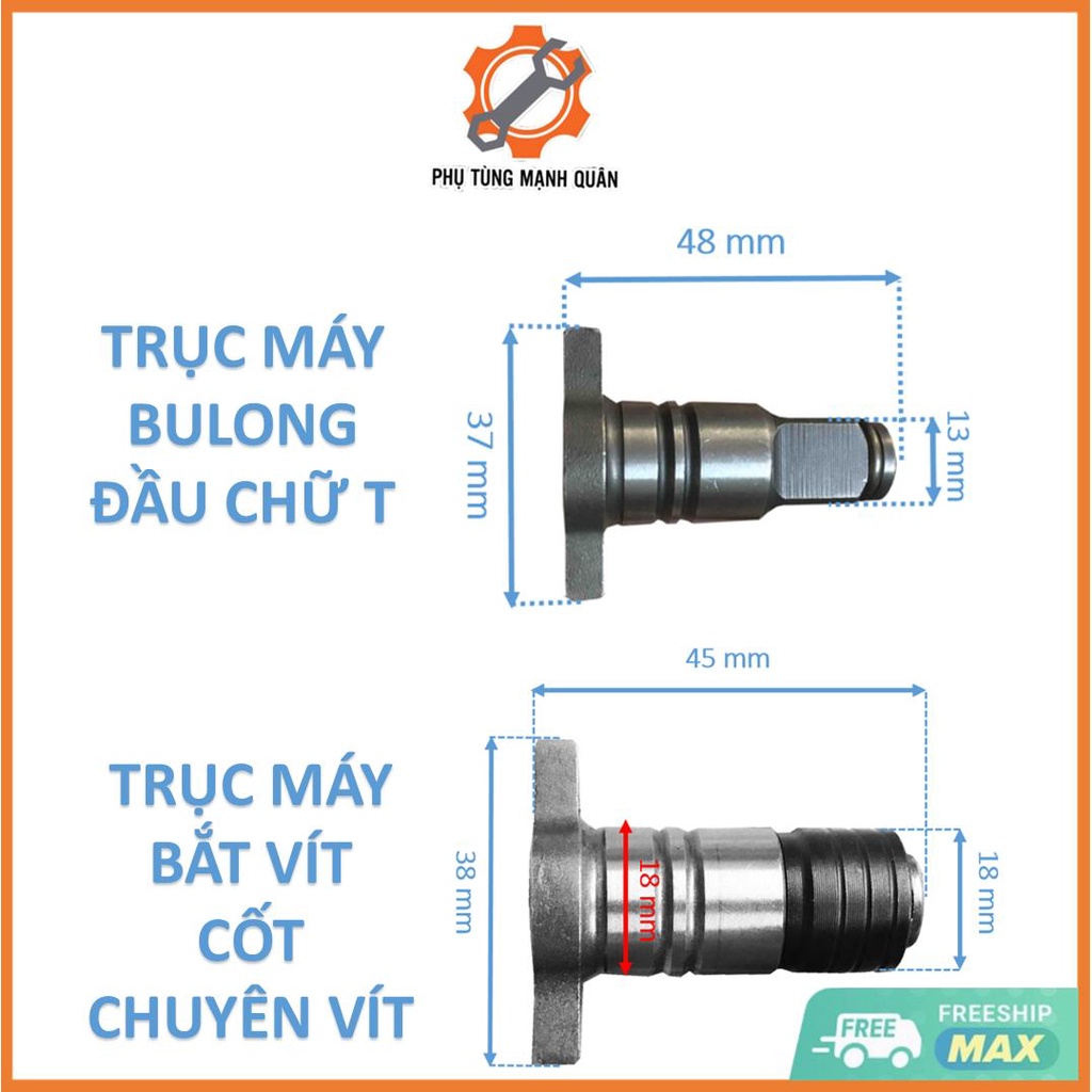trục/cốt chuyên vít pin dùng chung các loại máy bắn vít - Trục bulong / trục chữ T dùng chung máy bulong pin