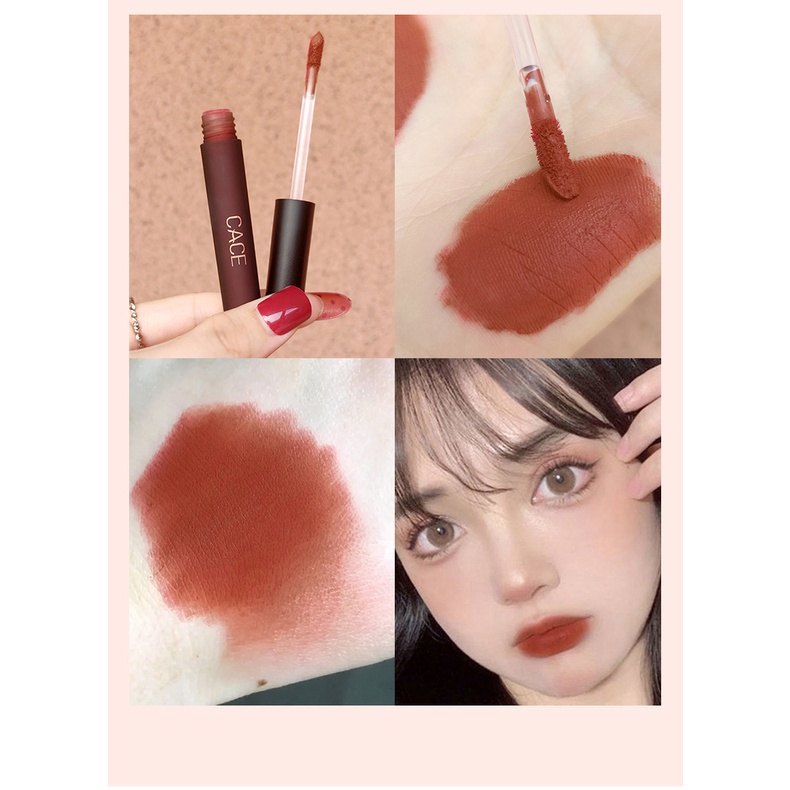 Set 4 son kem lì CACE mềm mịn hình trái tim làm quà tặng lễ tình nhân