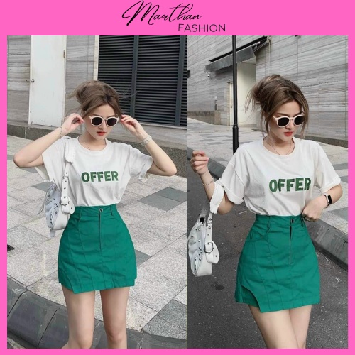 Quần giả váy, áo thun nữ offer MARTHAN MTT02