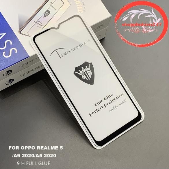 Kính cường lực 5D Oppo A5 2020 , A9 2020 , Realme 5 Kính full màn hình 5D cao cấp