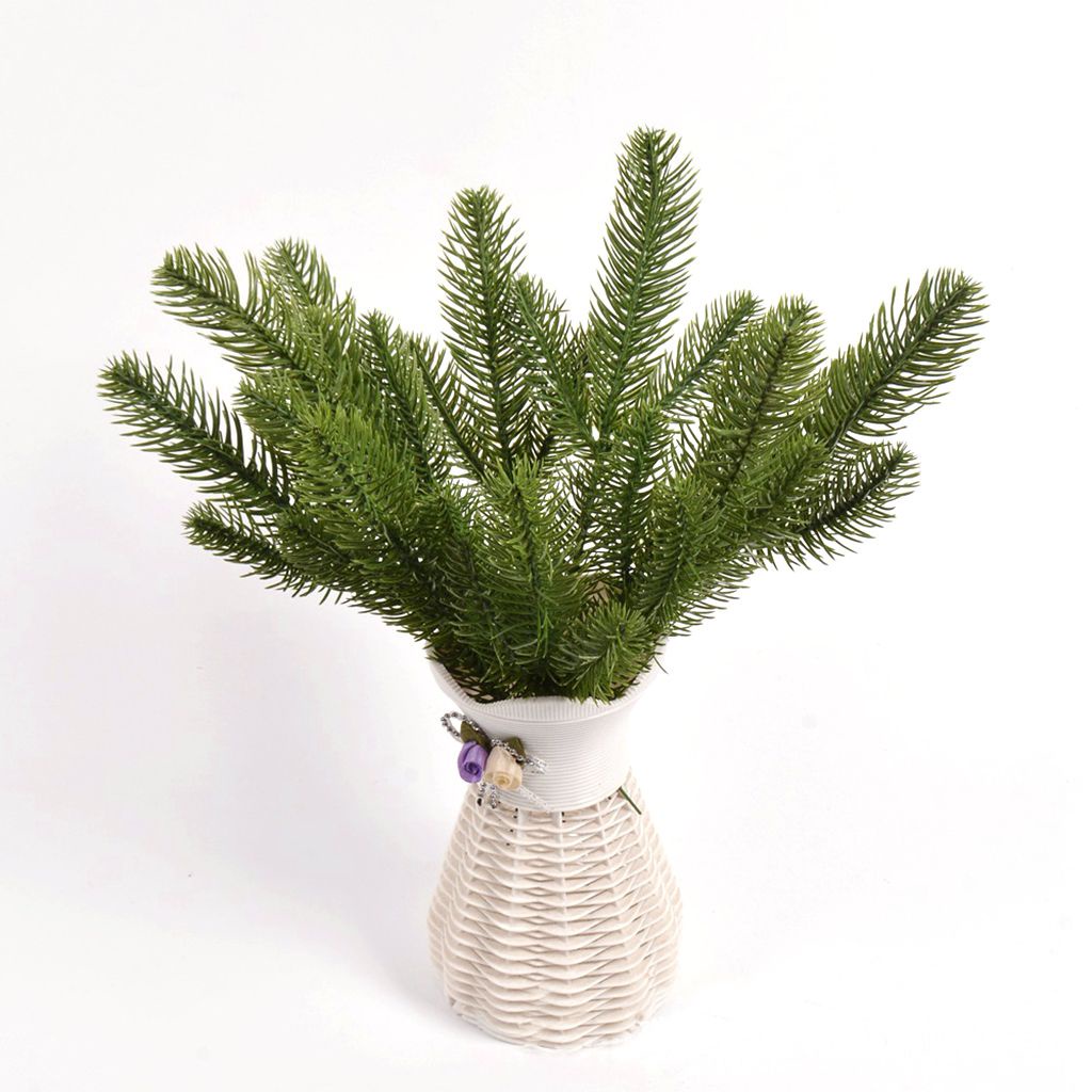 DARON 5/10 pcs/pack Artificial Pine Needles Creative Wreath Accessories Christmas Decorations Evergreen Plants DIY Crafts Beautiful Lifelike Plastic Reuseable Home Decor