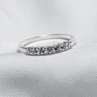 Nhẫn nữ bạc nửa viền đá đủ size,tinh tế, nhẫn bạc thiết kế tinh tế dễ phối đồ,bảo hành trọn đời, tiệm bạc real
