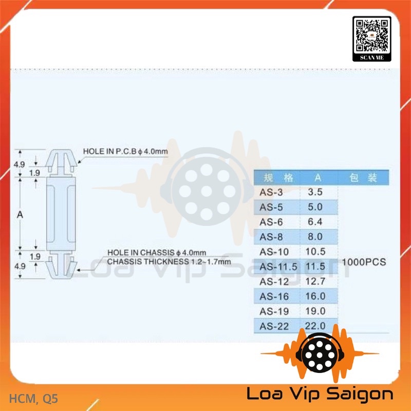 [10 CÁI] Chân nhựa bảo vệ loa ( chân đơn, chân đôi)