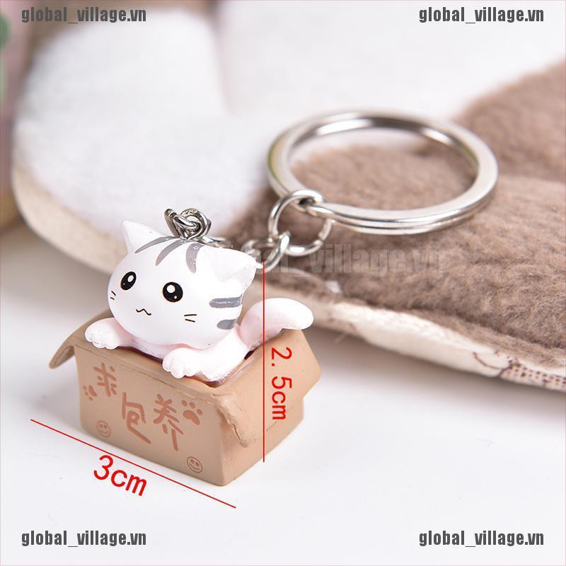 Móc Khóa Hình Mèo Bằng Giấy Dễ Thương