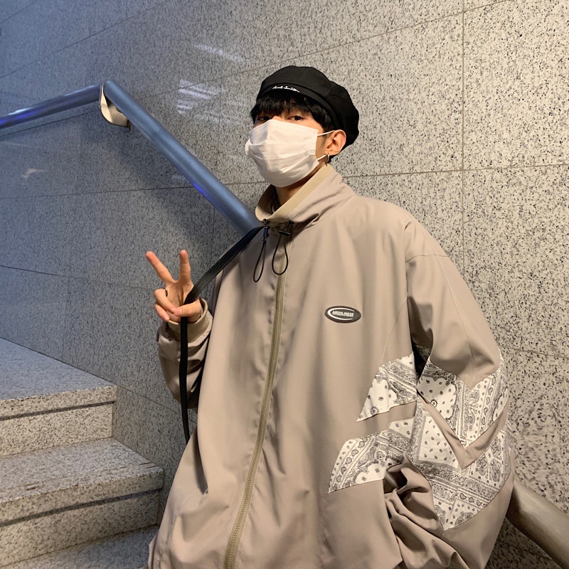 Áo khoác bóng chày dáng rộng thời trang cá tính cho nam