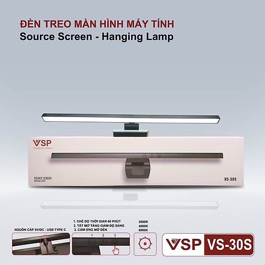 Đèn Treo Màn Hình Máy Tính VSP VS-30S-HN - Hàng Chính Hãng - Bảo hành 3 tháng