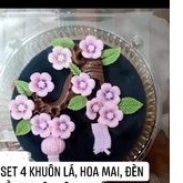 [KHUÔN 4D SALE] Khuôn silicon vỉ 6 hoa mai làm thạch rau câu/ xôi hoa đậu