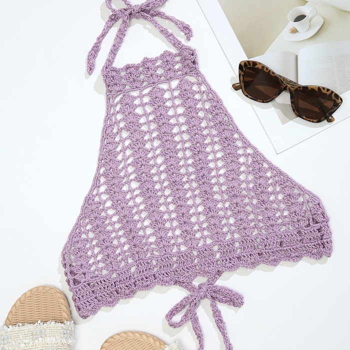 Áo tank top WEANIA dệt kim chất cotton thiết kế xuyên thấu quyến rũ