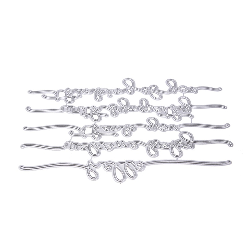 Khuôn Cắt Giấy Làm Từ Kim Loại Hình Chữ Trang Trí Scrapbook