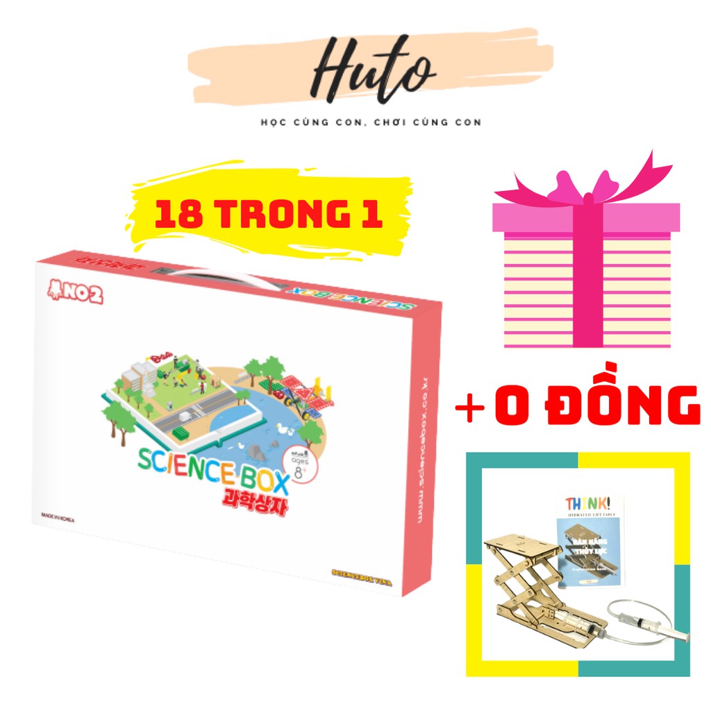 Hộp khoa học Hàn Quốc, lắp ráp 18+ mô hình từ 362 chi tiết