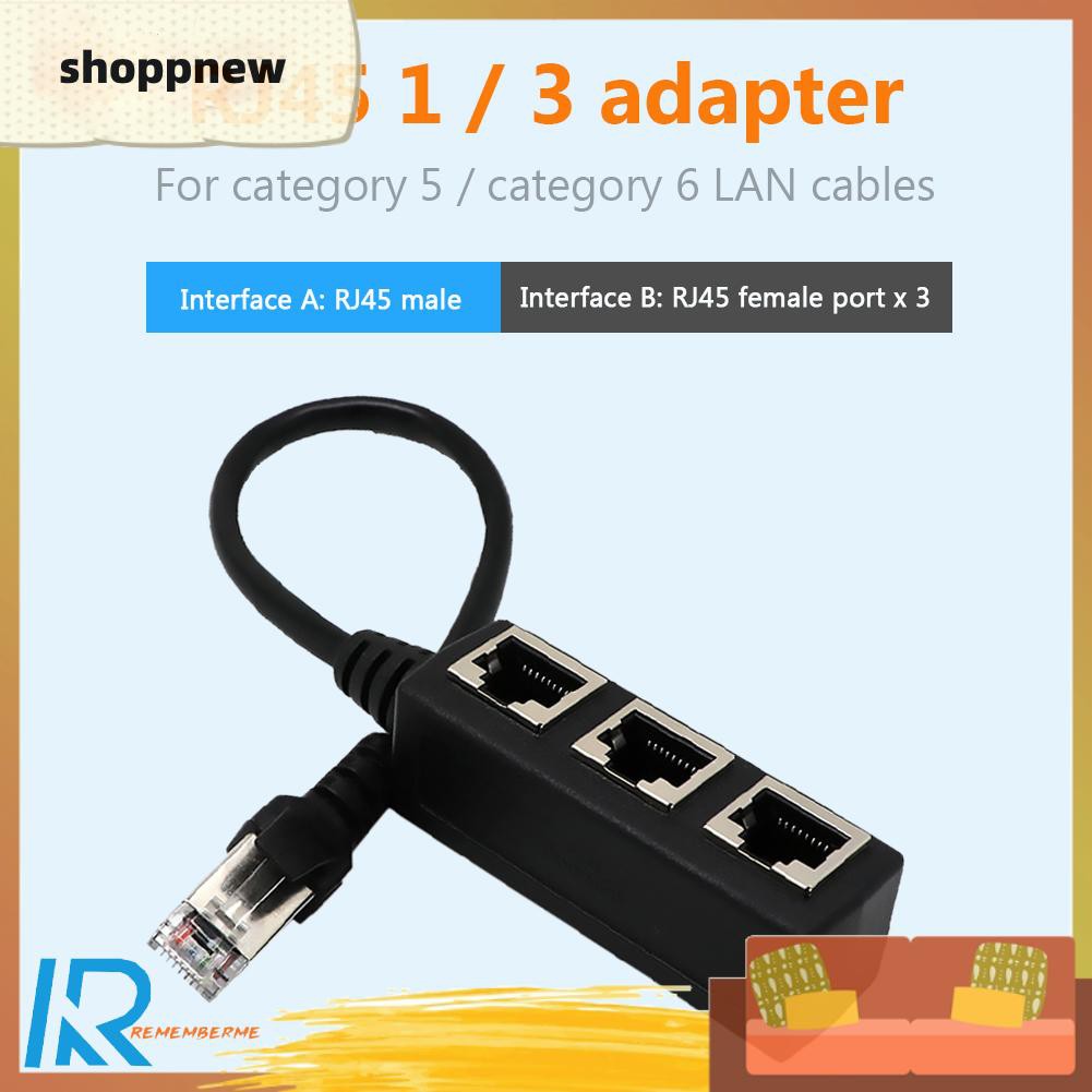 Cáp Chia Mạng Lan Ethernet Network Rj45 Male Sang 3 Female