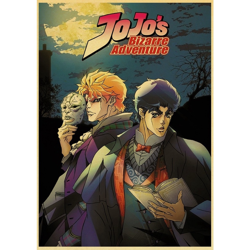 Poster Phim Hoạt Hình Jojo 'S Bizarre Adventure Phong Cách retro Nhật Bản