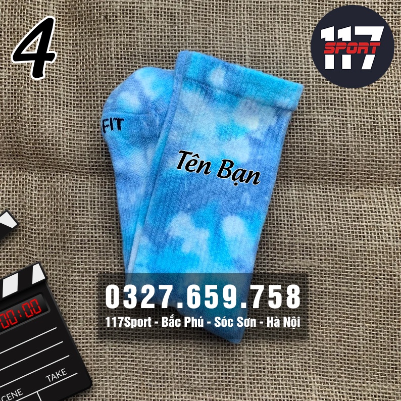 Tất Vớ Cao Cổ Tie Dye In Tên Theo Yêu Cầu | Freeship Xtra | Tất Vớ Độc Lạ Phong Cách Hàn Quốc V1
