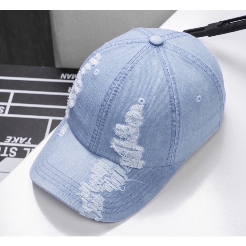 Mũ lưỡi trai ❤️ Nón kết Jean wax rách phong cách unisex phù hợp cho cả nam lẫn nữ
