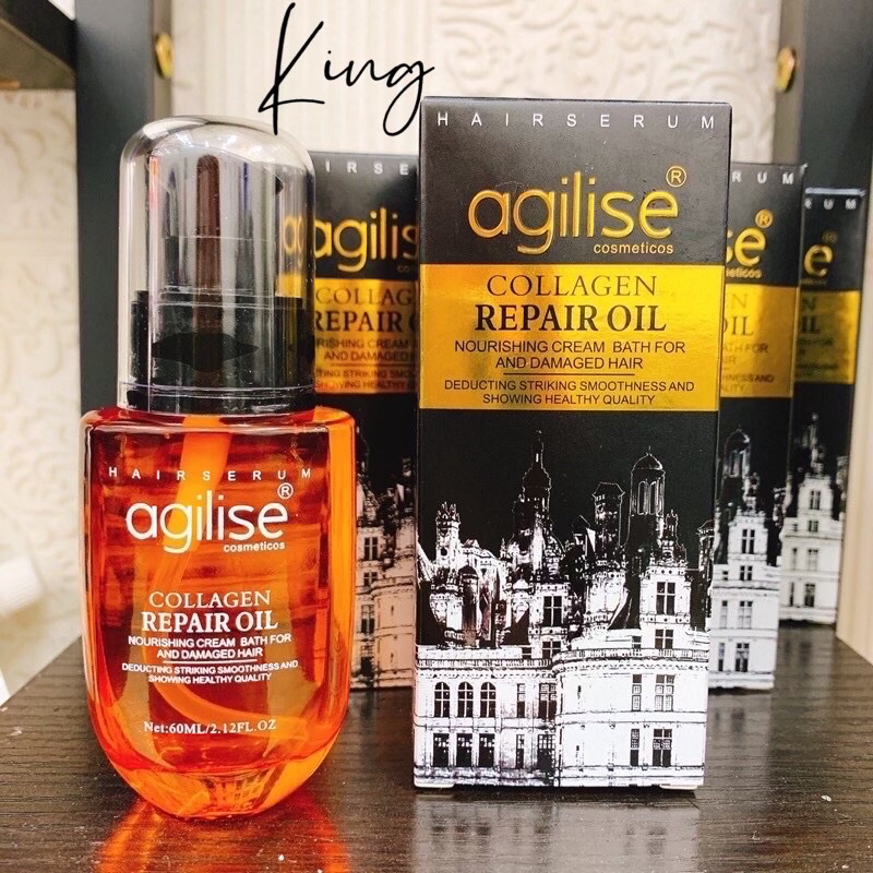 Tinh Dầu Siêu Dưỡng Tóc AGILISE COLAGEN 60ml - Phục Hồi Tóc Hư Tổn