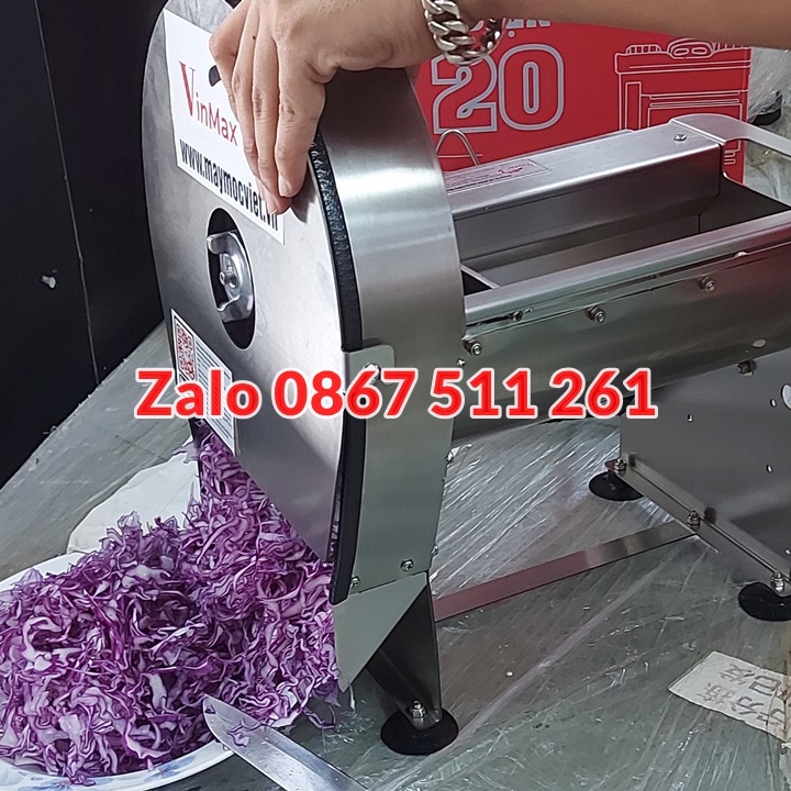 Máy thái rau bắp sú làm nộm, máy thái rau cải chạy điện