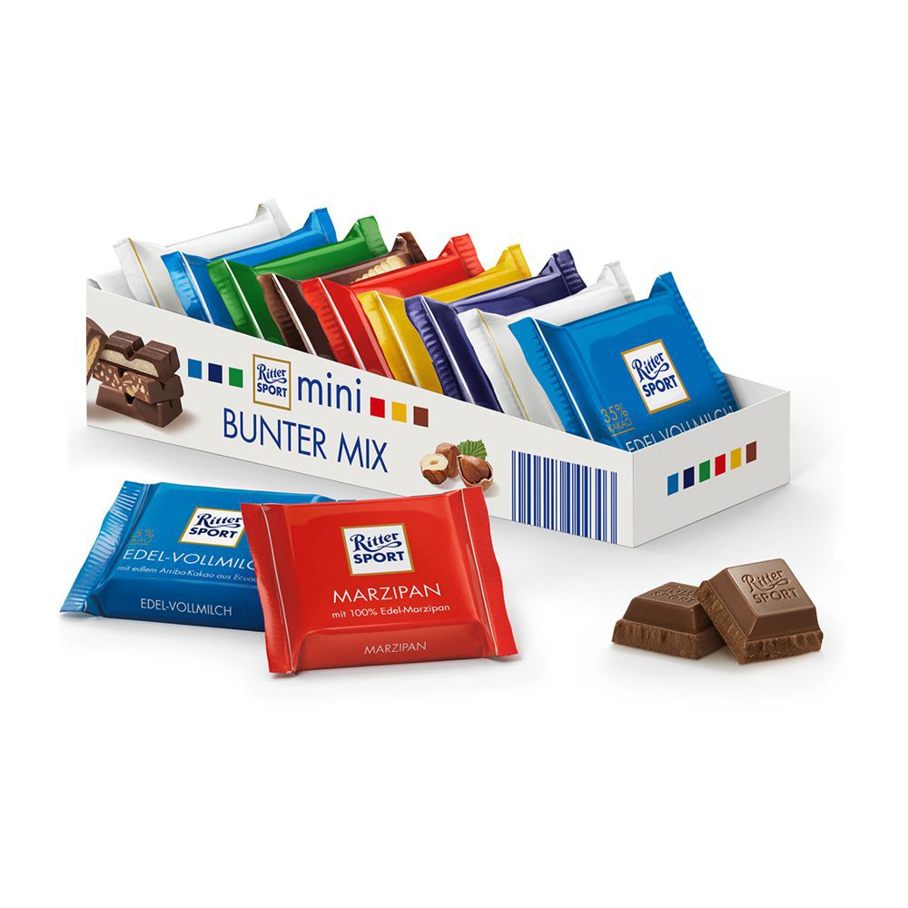 Kẹo Socola Ritter Sport mini hỗn hợp 9 chiếc
