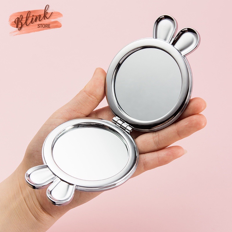 Gương trang điểm, gương mini cầm tay cao cấp vỏ da PU, khung nhựa ABS cao cấp bỏ túi tiện lợi