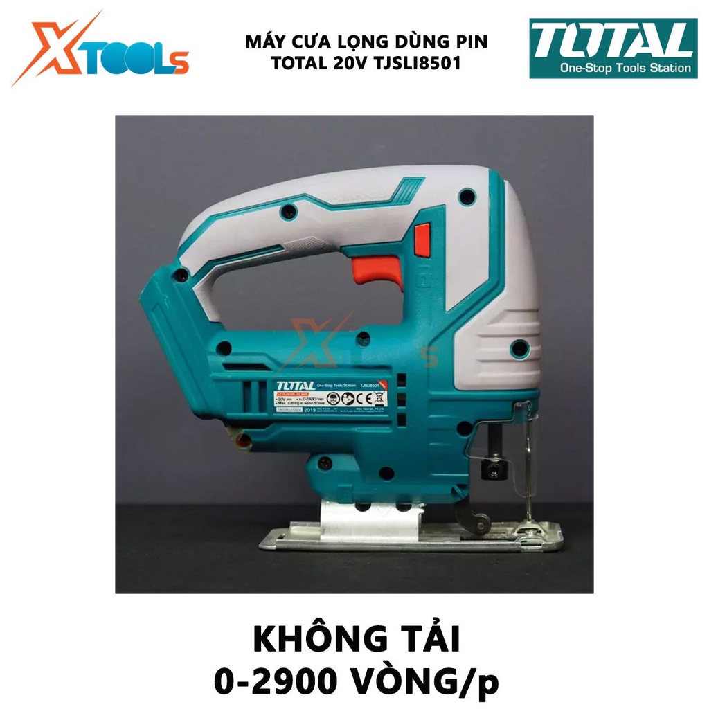 Máy cưa lọng dùng pin Total TJSLI8501 Máy cắt lọng cầm tay Khả năng cắt tối đa: Kim loại: 10mm Gỗ: 85mm [XTOOLs][XSAFE]