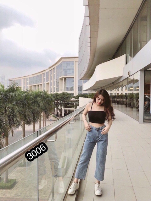 Quần baggy jean ống suông mã 3006 (112), hình thật ảnh cuối