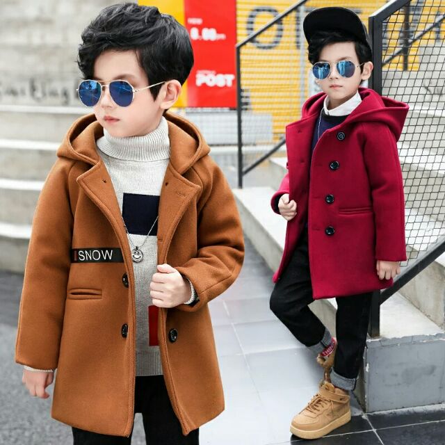 Áo dạ siêu phong cách cho bé trai