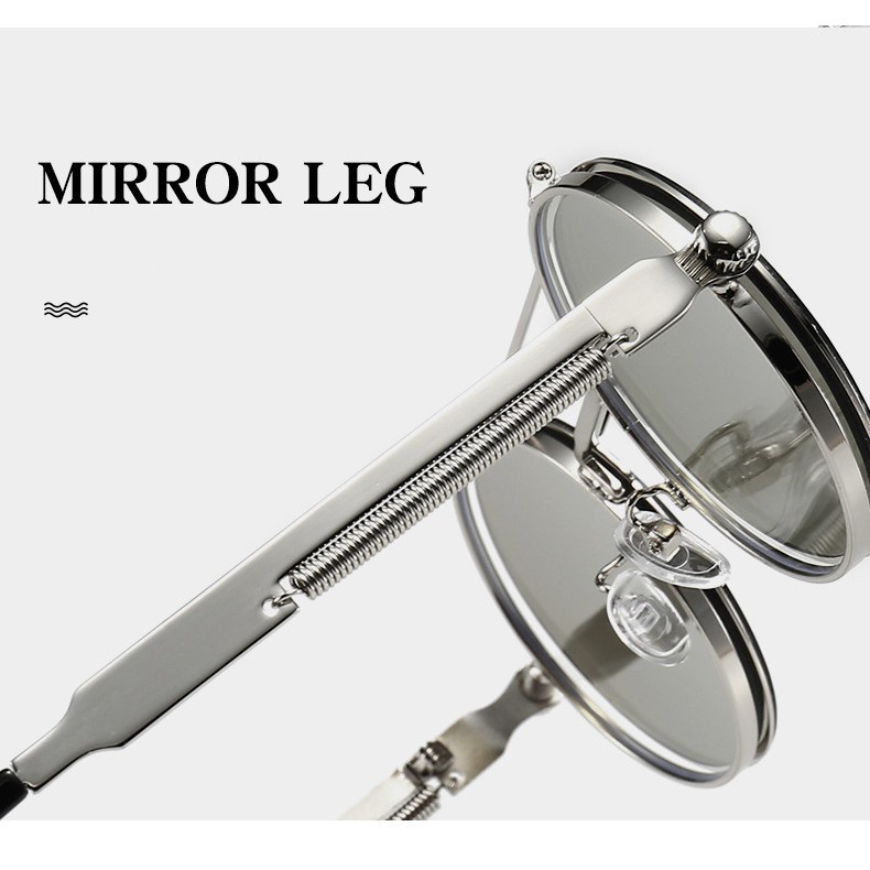 Kính Mát Gọng Kim Loại Tròn Lật Phong Cách Retro Cho Nam Và Nữ | BigBuy360 - bigbuy360.vn