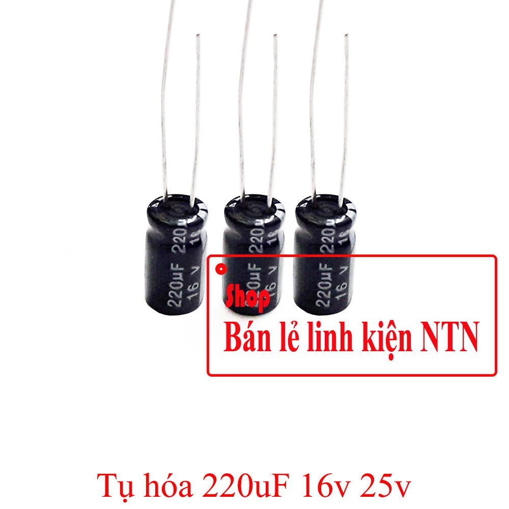 Tụ hóa 220uf 16v 25v