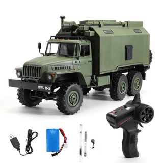Wpl B36 Ural Xe Tải Quân Sự 1/16 2.4GHz 6Wd Nhông 3 Cầu Bằng Kim Loại Rc Car Military Truck Rock Crawle 6 Bánh Ural 4320